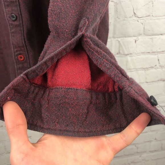 Vans Maroon Long Sleeve Flannel Men's Sz Large - Picture 10 of 12